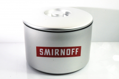 Smirnoff Vodka, Aluminium gebürsteter 10l Eiswürfelbehälter, Eisbox 3teilig