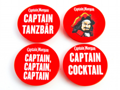 4 x Captain Morgan Rum, mobile phone holder sockets, pull-out, handle holder, finger holder