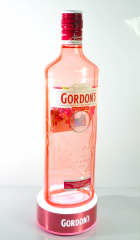 Gordons Gin, Acrylic 3 liter bottle Premium Pink with battery LED bottle light, neon advertising, illuminated advertising