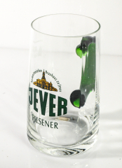 Jever Bier, Bierglas, Nostalgie Bierseidel im Reliefschliff 0,2l Grüner Griff