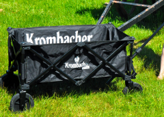 Krombacher beer, foldable Outwell handcart, Cancun transporter