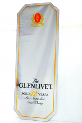 The Glenlivet Whisky, Randloser Kristall Werbespiegel, Rand geschliffen Aged 12 years