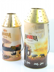 Amarula liqueur, XL and XXL lantern, galvanized metal, elephant motif