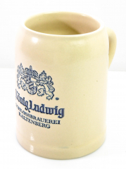 King Ludwig, beer glass, beer mug, clay mug, earthenware mug 0.5l Schlossbrauerei