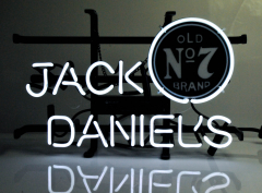 Jack Daniels Whisky, LED Neon Leuchtreklame, Leuchtwerbung No.7 Einfarbig