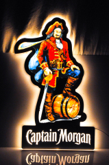Captain Morgan Rum, LED Leuchtreklame, Leuchtwerbung auf Stativ mit Dimmerfunktion