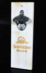 Benediktiner wheat beer, real wood magnet, wall bottle opener, bottle opener