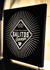 Salitos Bier, LED Leuchte Rost NEU Roasted Licht Bar Leuchtreklame Sign Deko
