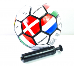 Fußball Europameisterschaft, Fußball Gr.5 Länderball mit Pumpe