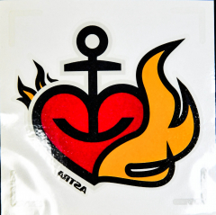 Astra beer, tattoo image, tattoo, anchor heart with flames, Hamburg, Kiez, St.Pauli