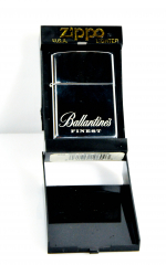 Ballantines whisky, Zippo stainless steel chrome lighter limited 759/1000 Yust fine