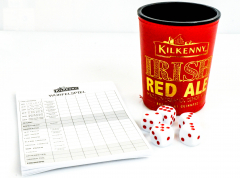 Kilkenny Beer, Dice Game Dice Cup with 5 Dice, Games