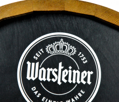 Warsteiner Bier, Echtholz Faß Kreidetafel, Schreibtafel, Wandtafel