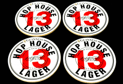 Guinness Hop House Beer 4 x Cork Glass Coasters Coasters Drinks Coasters