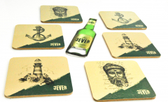 Jever Pilsener beer, magnetic opener bottle opener set with 6 cork coasters