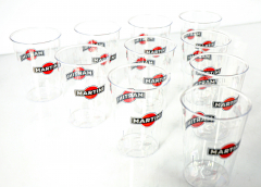 Martini Wermuth, 10 x Acryl Polycarbonat Mehrwegbecher, Glas / Gläser 0,1l