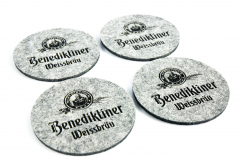 Benedictine beer, 4 x felt glass coasters coasters drink coasters
