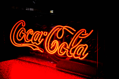 Coca Cola, real neon sign, illuminated advertising aryl housing NEW!