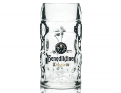 Benedictine wheat beer, beer mug beer mug mug beer glass, glass / glasses beer tankard 1 liter