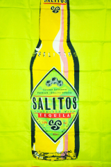 Salitos Bier Fahne / Banner / Flagge mit Flaschenlogo neon grün