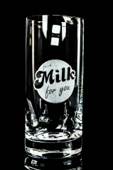 Milka chocolate, Leonardo Oreo milk glass, breakfast glass, glass / glasses, 0.2l
