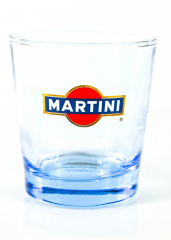 Martini Wermuth, Glas / Gläser Tumbler Sonderedition blaue Ausführung