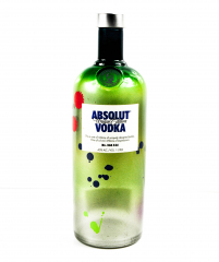 Absolut Vodka, real glass decorative bottle Showbottle 1.0l UNIQUE EDITION 304534
