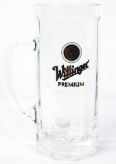 Wittinger Bier, Glas / Gläser Relief Krug Logo Gold 0,5l Exclusive Seidel