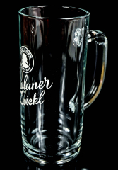 Paulaner wheat beer Zwickl beer, glass / glasses mug tankard 0.5l Donau