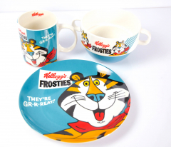 Kelloggs Frosties 3 Piece Breakfast Set / Bowl Mug Plate Childrens Place Setting