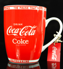 Coca Cola Mug Tea Coffee Cup Mug Glass Yes, Coke DRINK COKE White Red