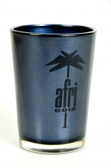 Afri Cola, Retro Echtglas Windlicht / Kerzenhalter, schwarzmetallic Ausführung