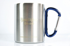 Benedictine wheat beer, stainless steel carabiner handle mug / coffee mug / cup