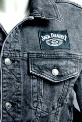 Jack Daniels Whiskey, jeans jacket long men/LED functions/JD festival jacket, size. L NEW Original