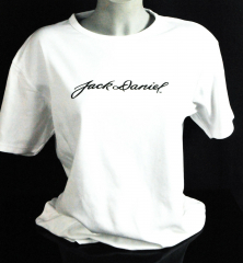 Jack Daniels Festival T-Shirt Jack Daniel round neck women white full logo size L