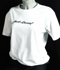 Jack Daniels Festival T-Shirt Jack Daniel round neck women white full logo size L