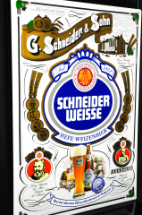 Schneider Weisse Bier, XXL Blechschild / Bierwerbeschild / gewölbt
