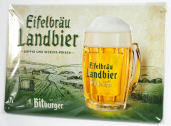 Bitburger beer, Eifelbräu Landbier metal sign / beer advertising sign / curved