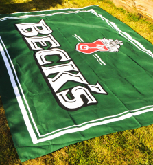 Becks Bier, XXL Hiss Flagge / Banner / Fahne / Horizontalfahne