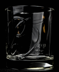Ballantines glass(es), whiskey glass, tumbler oval, relief glass with embossed bottom
