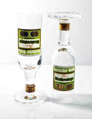 Moskovskaya Vodka Glas / Gläser, Vodka Stamper Was die Flasche auf den Kopf stellt